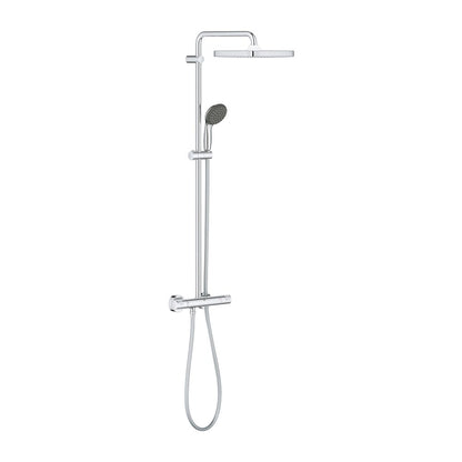 Пакет душ кабина Rea Axin хром 90x90 и душ колона Grohe Vitalio Start хром