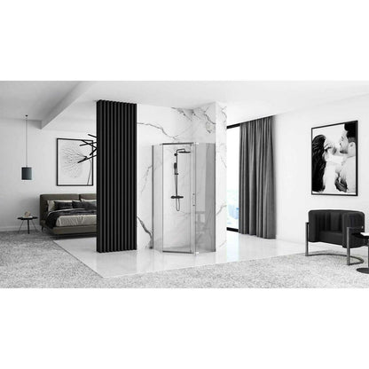 Пакет душ кабина Rea Axin хром 90x90 и душ колона Grohe Vitalio Start хром