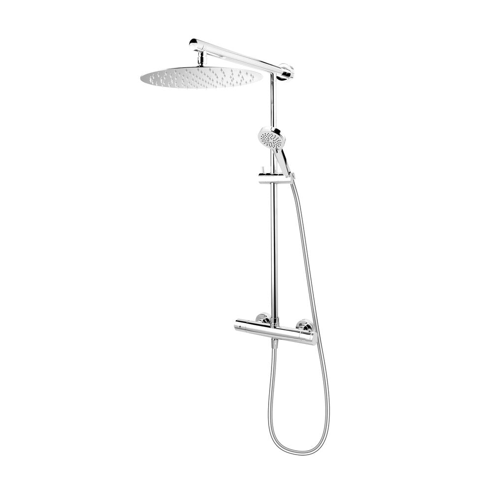 Комплект душ кабина Ideal Standard Connect 2 хром 80x80 и душ колона FDesign Anima хром