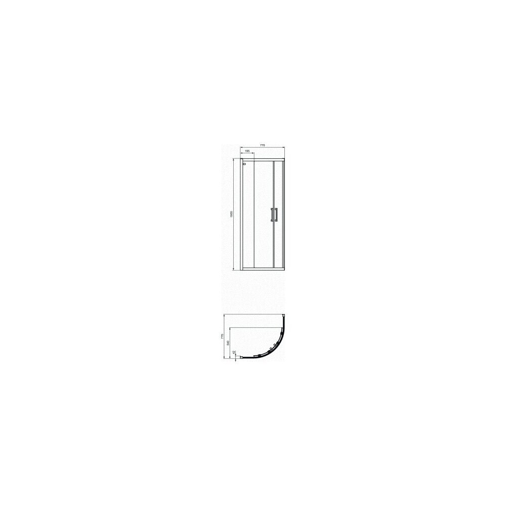 Ideal Standard Connect 2 Shower Cabin Package Chrome 80x80 and OMNIRES Y Shower Column Chrome