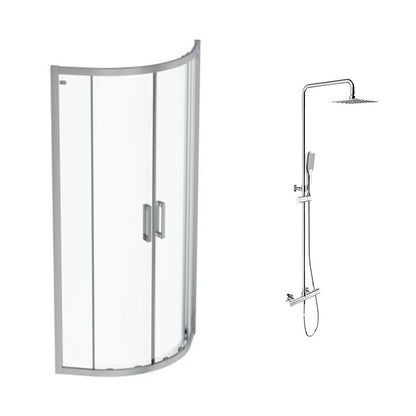 Ideal Standard Connect 2 Shower Cabin Package Chrome 80x80 and OMNIRES Y Shower Column Chrome