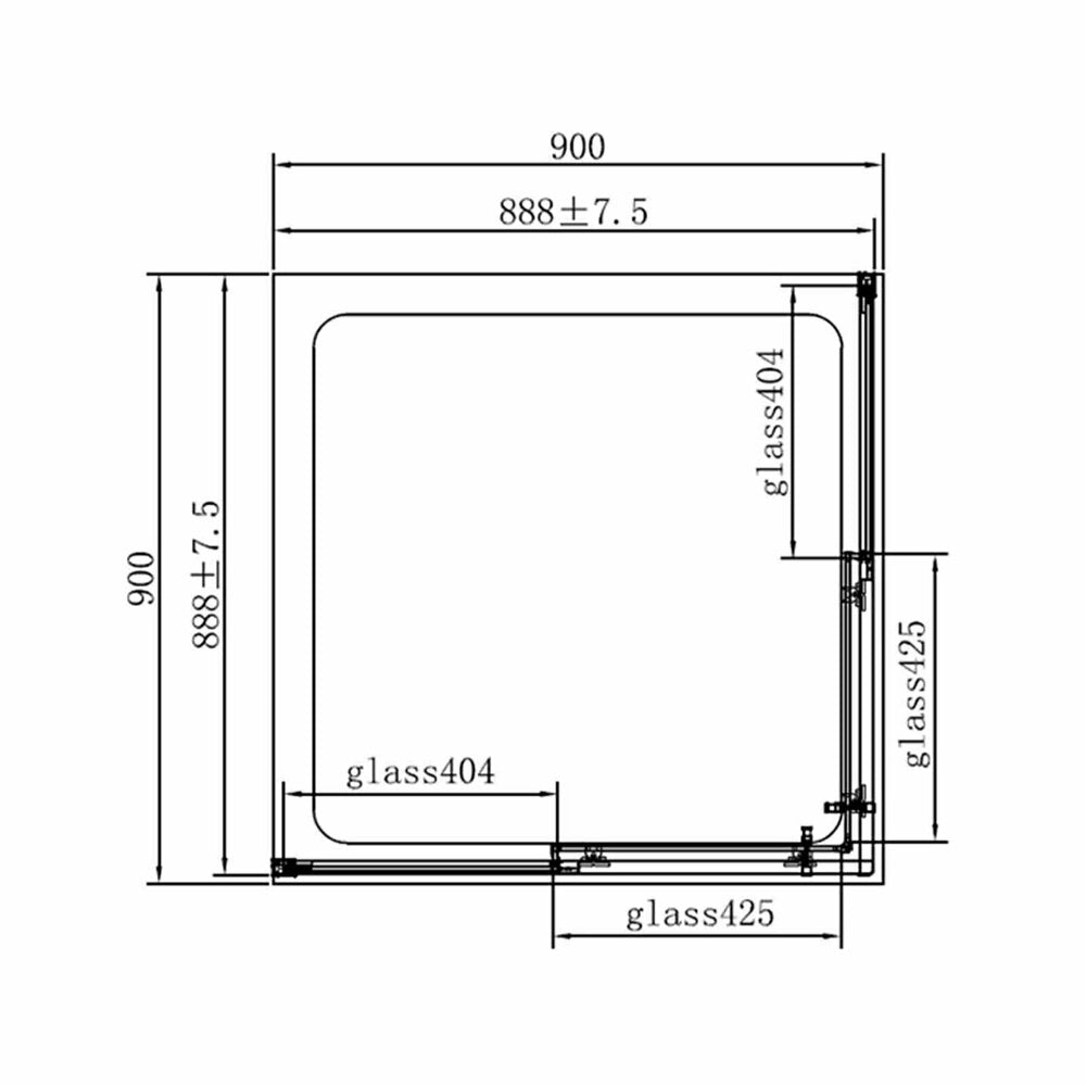 Душ кабина Fluminia Hector черен 90x90 см и душ колона FDesign Anima Quadro черен