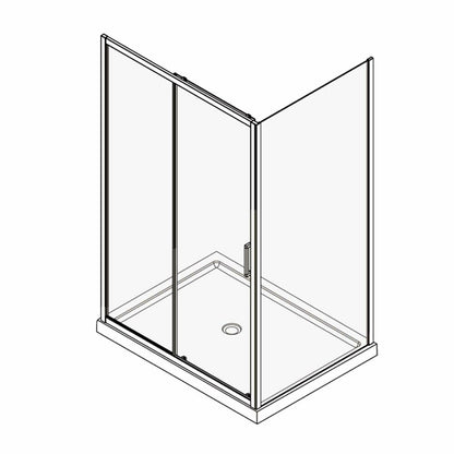 Fluminia Iris Shower Cabin Package Chrome 120x90 cm and FDesign Anima Shower Column Chrome