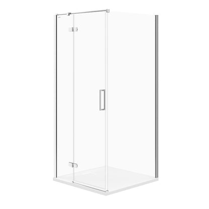 Комплект душ кабина Cersanit Jota хром 90x90 см и душ колона Omnires Parma хром