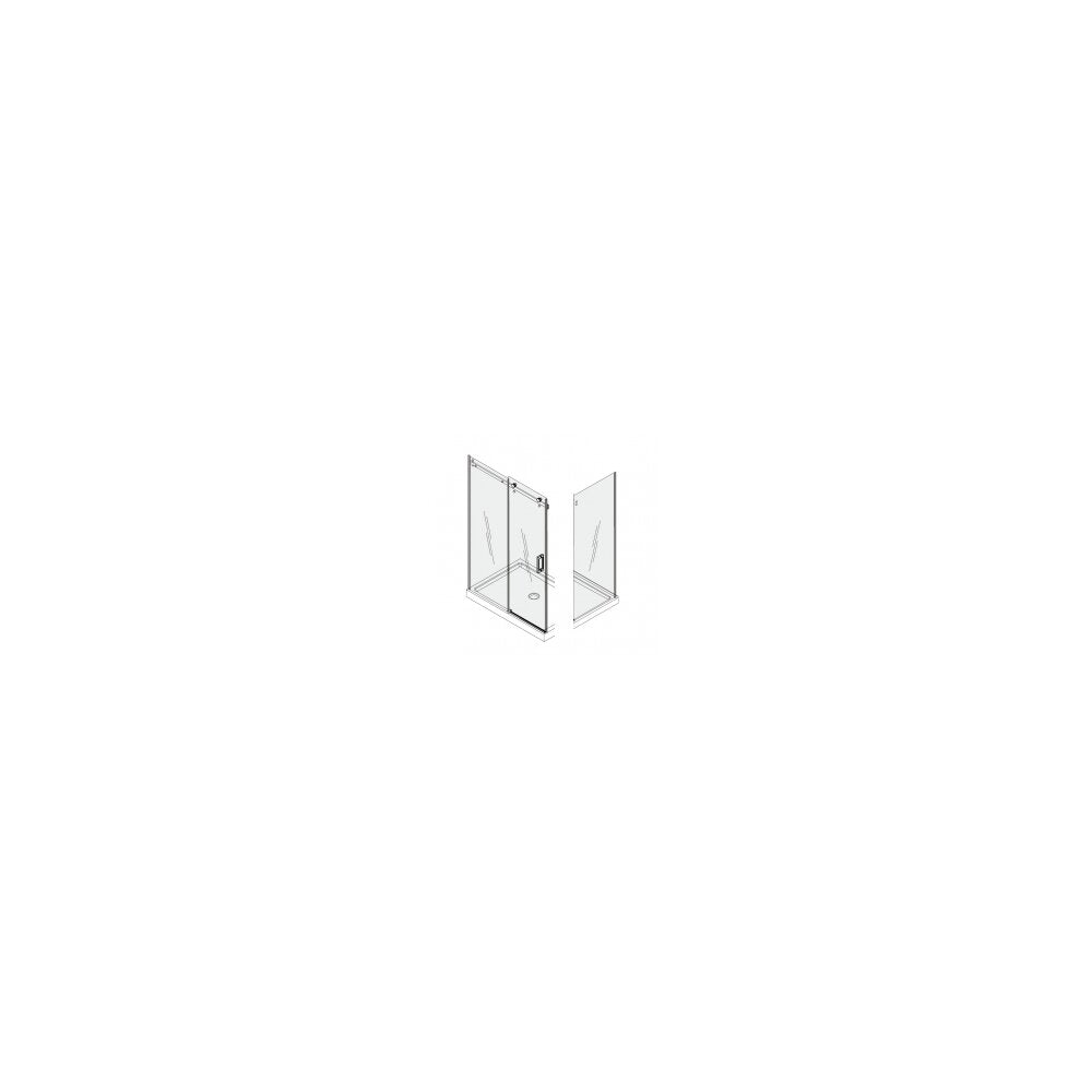 Fluminia Paloma Shower Cabin Package Chrome 100x80 cm and OMNIRES Parma Shower Column Chrome