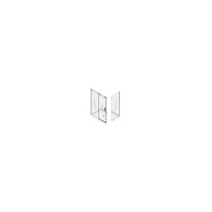 Fluminia Paloma Shower Cabin Package Chrome 100x80 cm and OMNIRES Parma Shower Column Chrome
