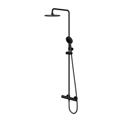 Rea Punto Black Shower Cabin Package 80x100 cm and OMNIRES Y Black Shower Column