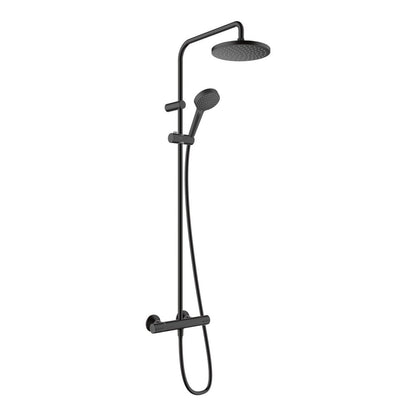 Пакет душ кабина Rea Solar черен 90x120 см и душ колона Hansgrohe Vernis Blend черен