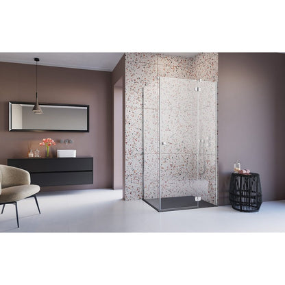 Пакет душ кабина Torrenta KDJ дясна 120x90 cm, душ под Laros D Compact бял и хромиран сифони