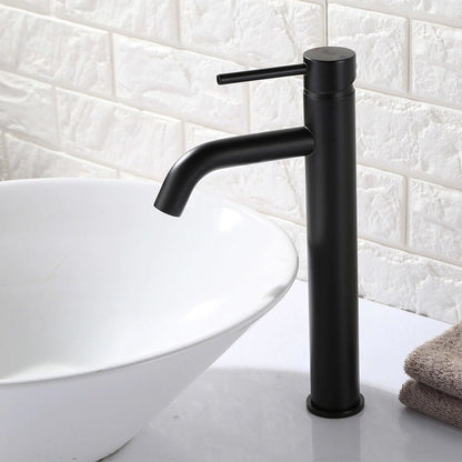 Countertop Sink Package Omnires Ovo M+ White 55 cm, Rea Lungo Black Faucet and Click-Clack D Black Sink Drain