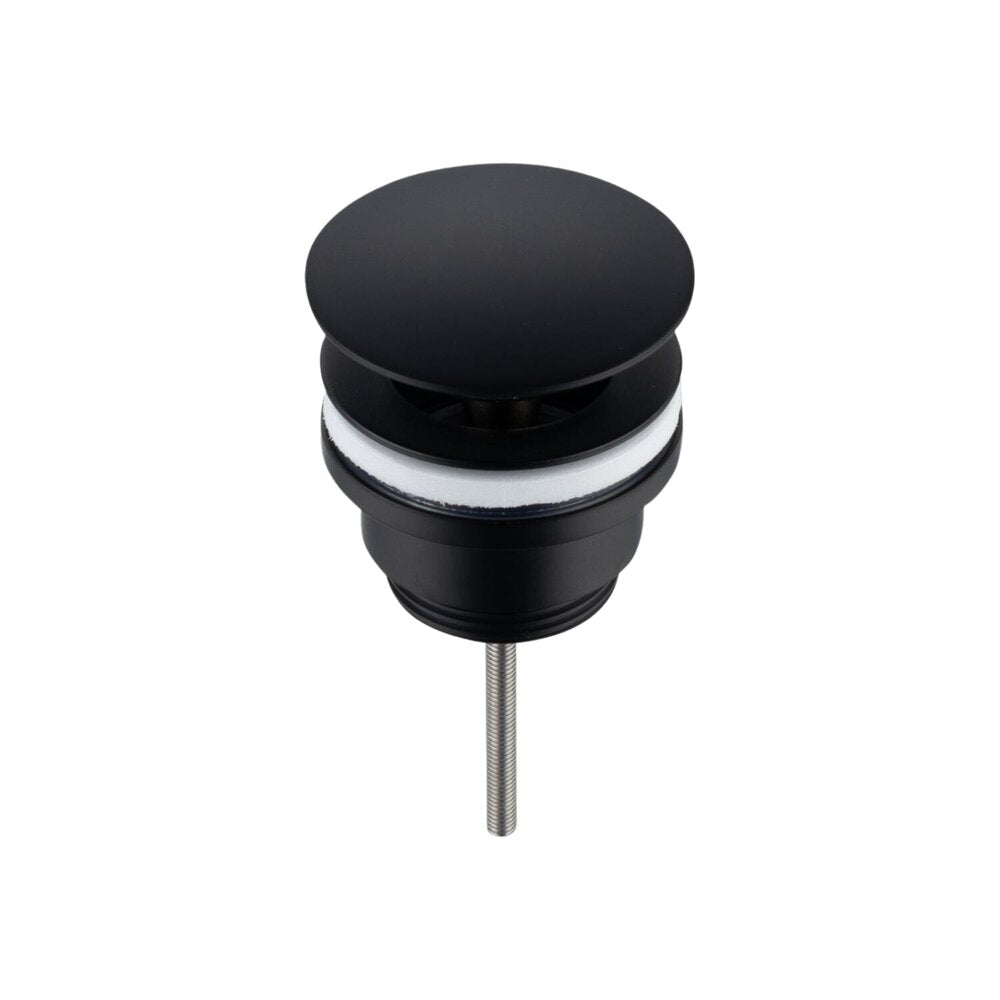 Countertop Sink Package Omnires Ovo M+ White 55 cm, Rea Lungo Black Faucet and Click-Clack D Black Sink Drain