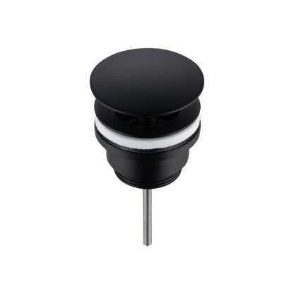 Countertop Sink Package Omnires Ovo M+ White 55 cm, Rea Lungo Black Faucet and Click-Clack D Black Sink Drain