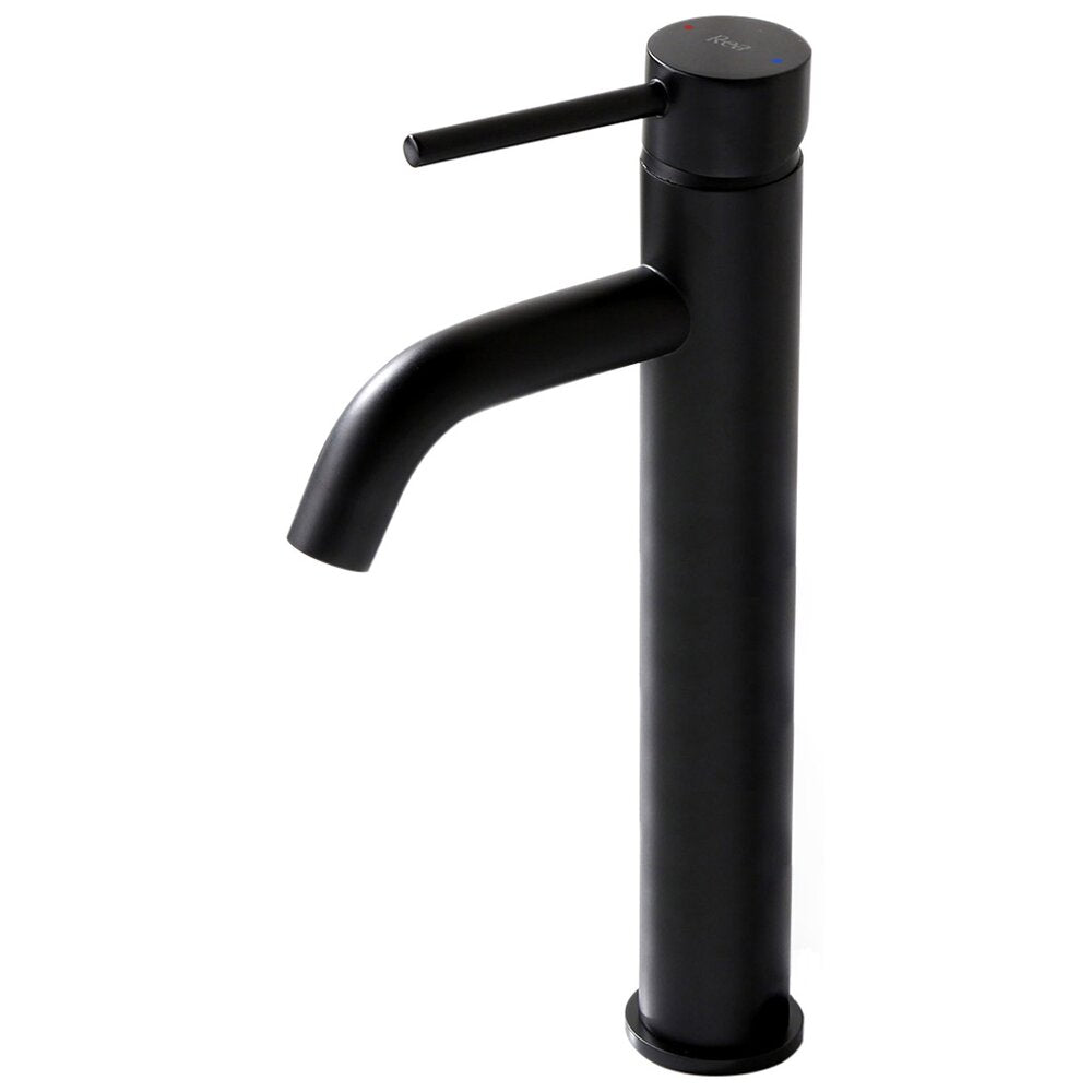 Countertop Sink Package Omnires Ovo M+ White 55 cm, Rea Lungo Black Faucet and Click-Clack D Black Sink Drain