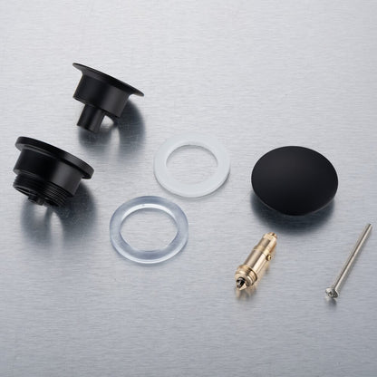 Countertop Sink Package Omnires Ovo M+ White 55 cm, Rea Lungo Black Faucet and Click-Clack D Black Sink Drain