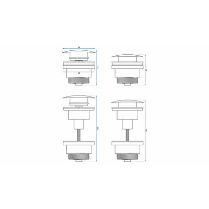 Пакет за мивка Rea Cleo бял 61 см, смесител Hansgrohe Vernis Blend хром и вентил Click-Clack хром