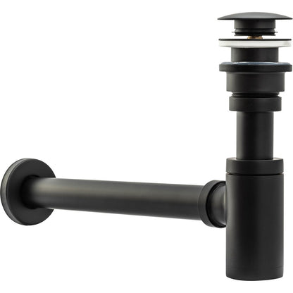 Пакет мивка за плот Rea Pamela бял 53 см, смесител за мивка Hansgrohe Vernis Blend 190 черен и вентила за мивка Click-Clack черен