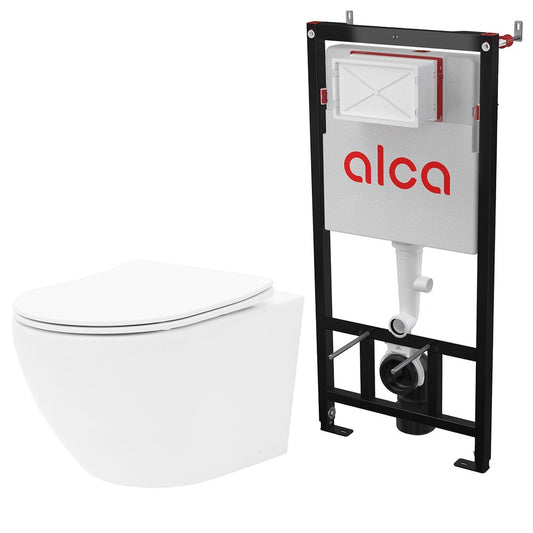 Ivaldi Rune Toilet Bowl Package with Slim Softclose Seat and WC Tank Alcadrain Sadromodul AM101/1120