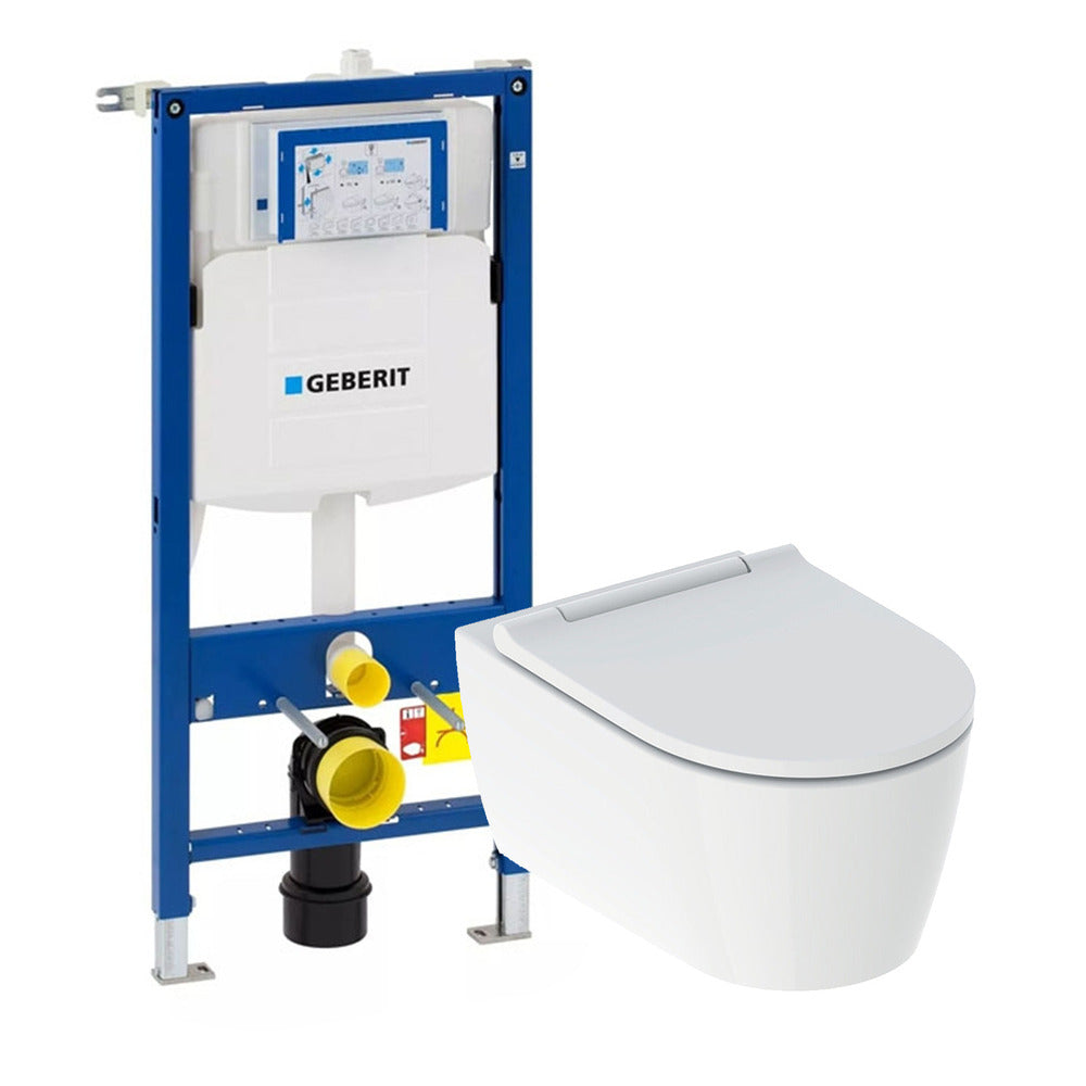 Комплект тоалетна чаша Geberit One TurboFlush и вградена тоалетна цистерна Geberit Duofix Sigma UP320