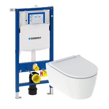 Комплект тоалетна чаша Geberit One TurboFlush и вградена тоалетна цистерна Geberit Duofix Sigma UP320