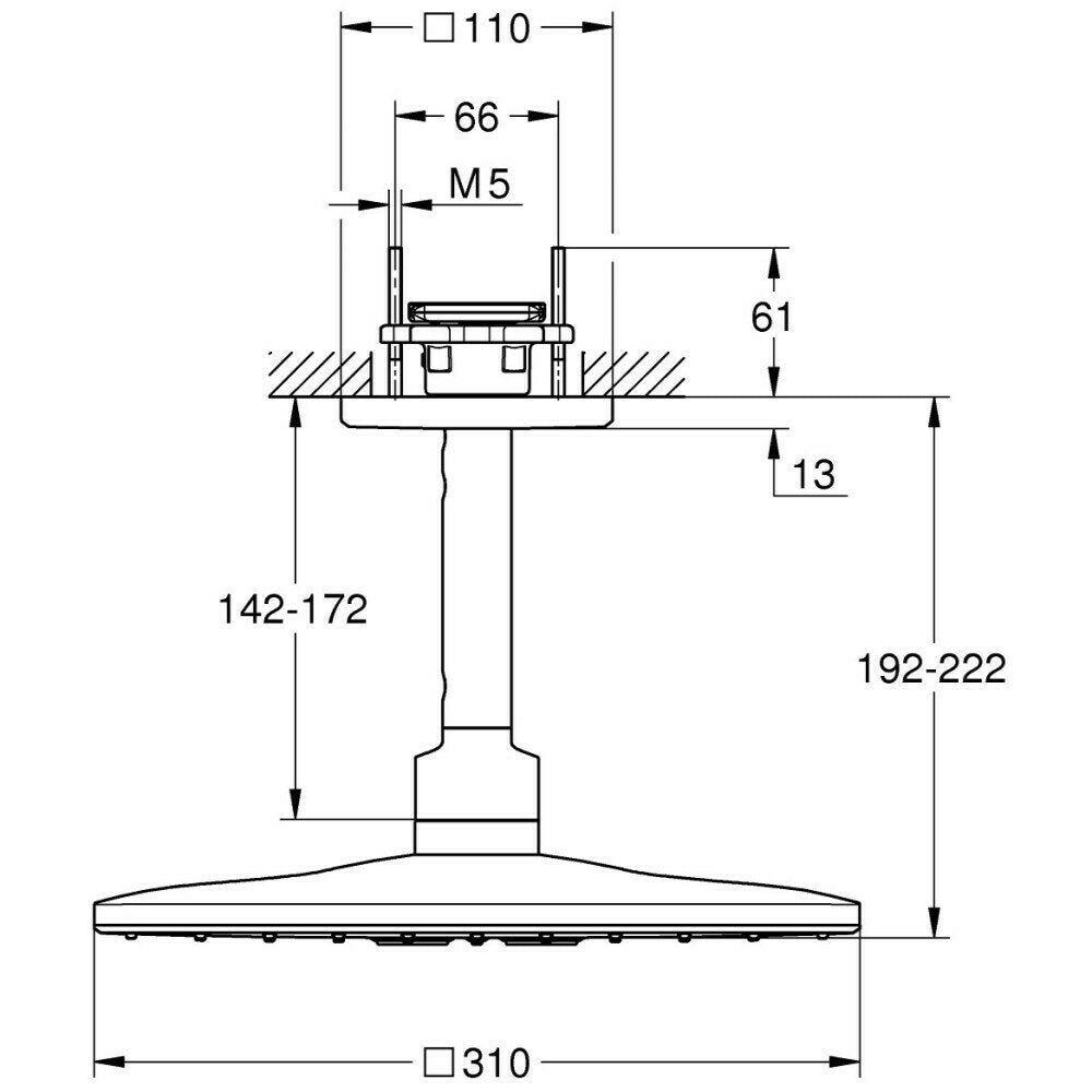 Shower Head Grohe Rainshower SmartActive 310 with 2 Jets