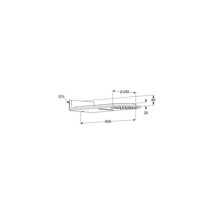 Стена за душ Kludi A-QA Rain 250 мм 2 струи черна