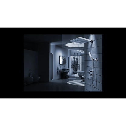 Rea Square Ultra Slim Square Shower Head 200x200 mm Chrome Gloss Finish