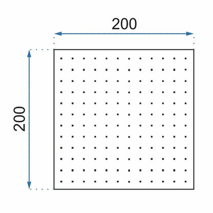 Rea Square Ultra Slim Square Shower Head 200x200 mm Chrome Gloss Finish