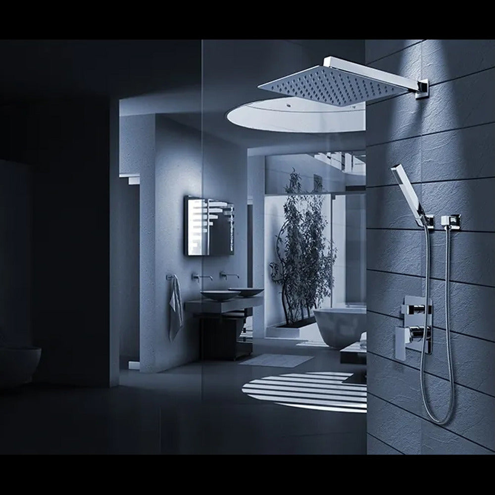 Rea Square Ultra Slim Square Shower Head 200x200 mm Chrome Gloss Finish
