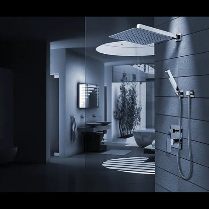 Rea Square Ultra Slim Square Shower Head 200x200 mm Chrome Gloss Finish