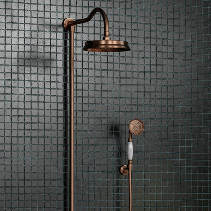 Omnires Armance Round Brushed Copper Shower Head
