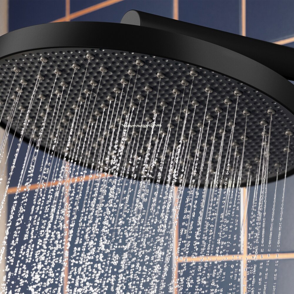 Кръгла душ глава Hansgrohe Activera S EcoSmart 24 cm матово черно 1 функция