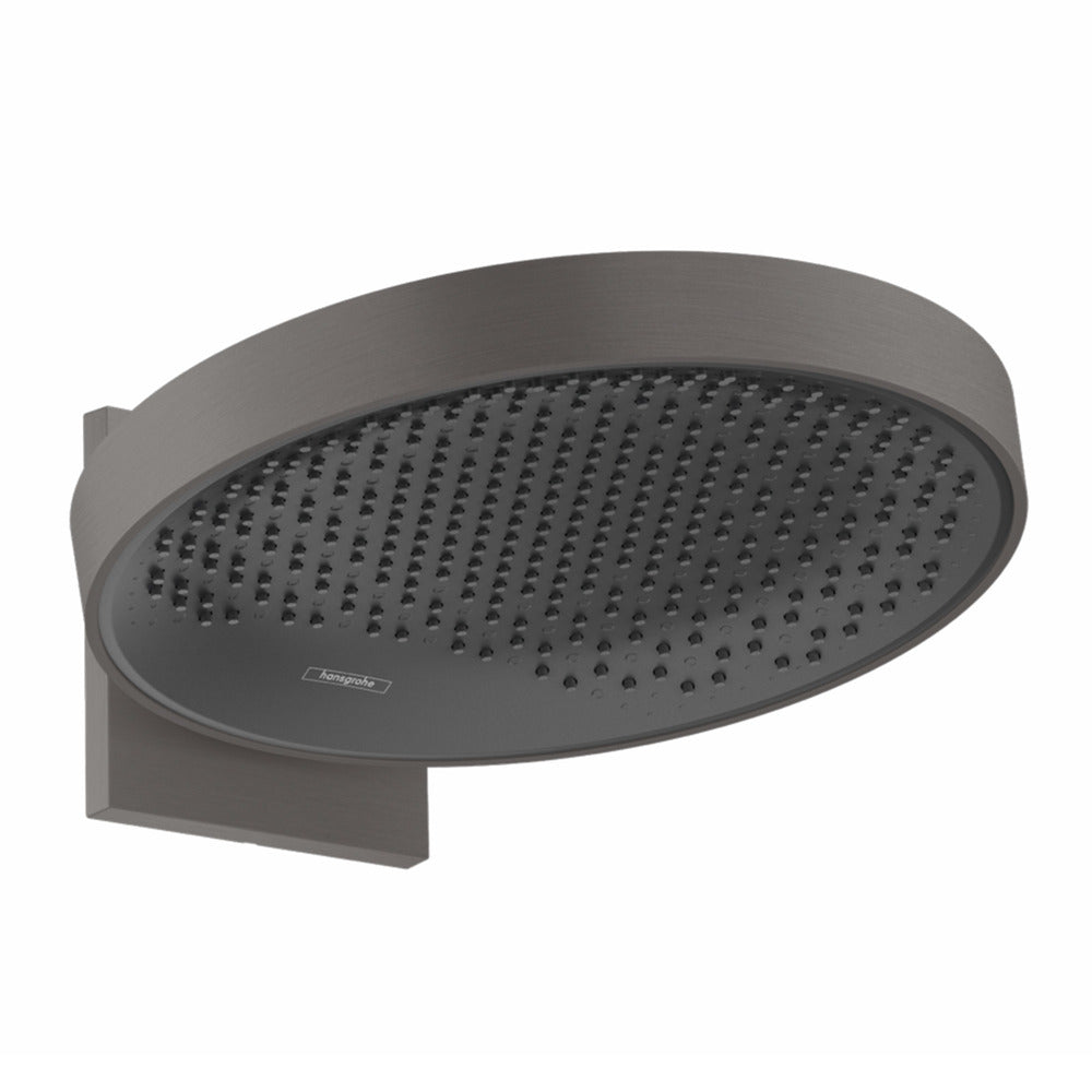 Hansgrohe Rainfinity 360 Round Shower Head in Black - Brushed Chrome 1 Function