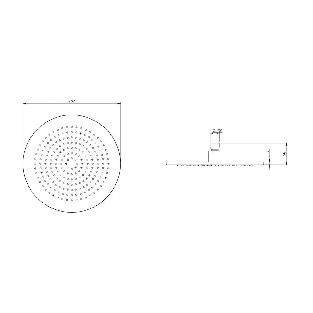 Кръгла душ глава Villeroy&Boch Universal 25 cm хром гланц 1 функция