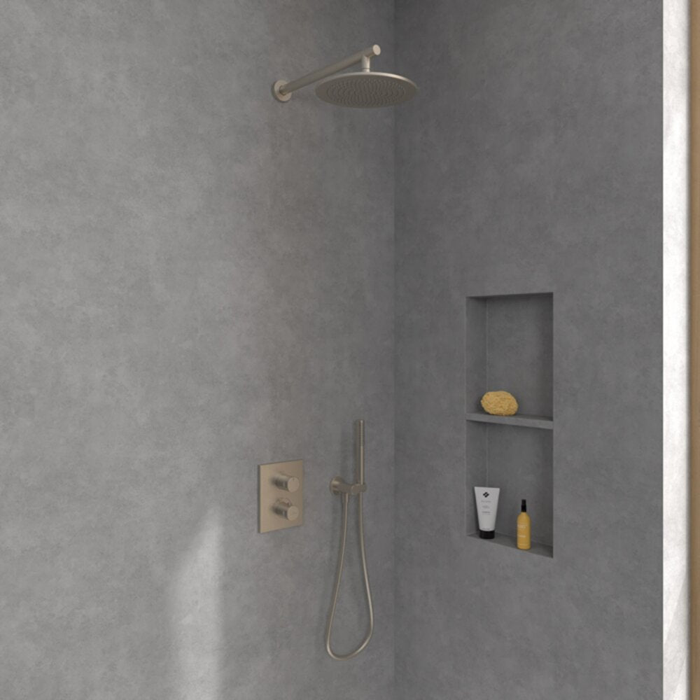 Кръгла душ глава Villeroy&Boch Universal 25 cm с brushed nickel 1 функция