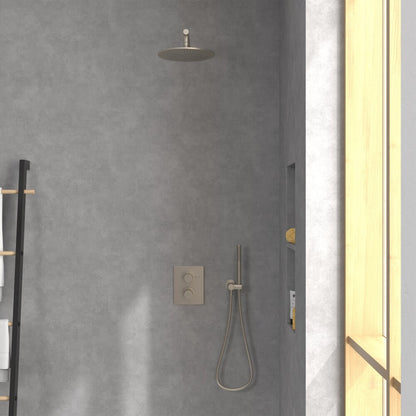 Кръгла душ глава Villeroy&Boch Universal 25 cm с brushed nickel 1 функция