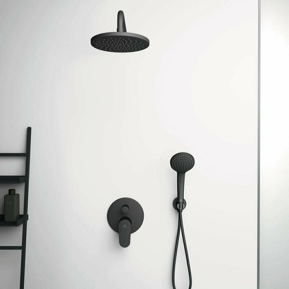 Ideal Standard IdealRain Matte Black Shower Head 200 mm