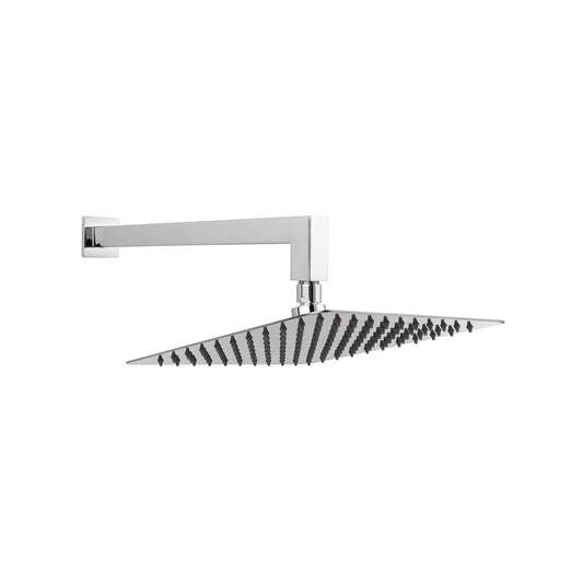 Ferro Slimline Shower Head and Arm 250x250 mm Chrome