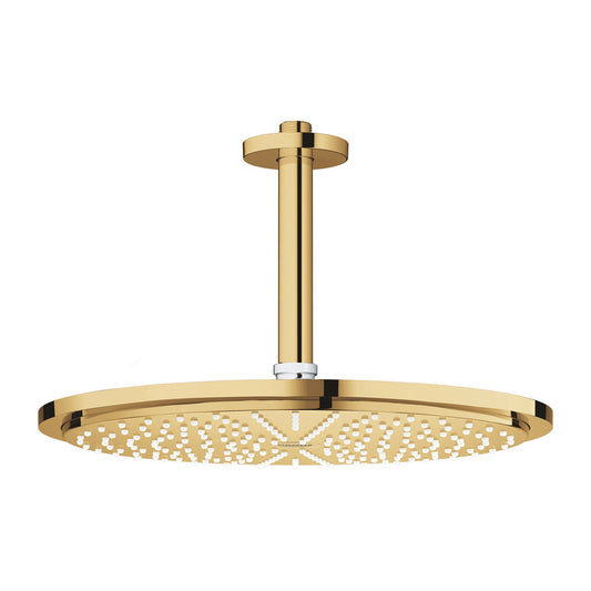 Grohe Rainshower Cosmopolitan 310 Shower Head and Arm, Glossy Gold, Cool Sunrise, Ceiling Mount, 1 Function