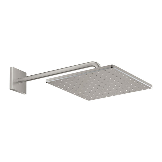 Grohe Rainshower Mono Cube 310 Shower Head and Arm, Brushed Supersteel, 1 Function