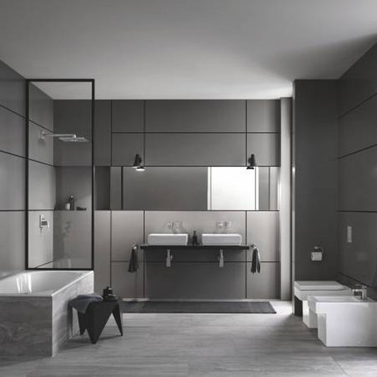 Grohe Rainshower Mono 310 Shower Head and Arm in Brushed Supersteel with 2 Functions