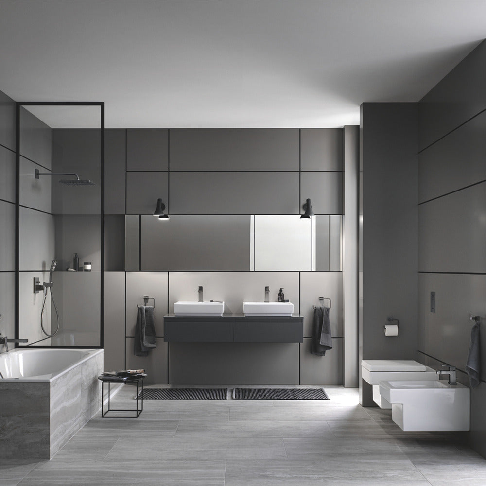 Стенен душ и ръкохватка Grohe Rainshower Mono Cube 310 антрацит, перлен графит, 1 функция