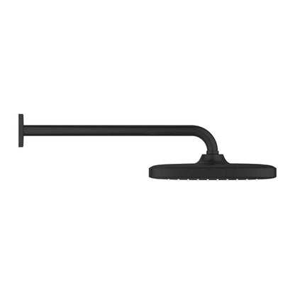 Shower head and arm matte black Grohe Tempesta 250 Cube square