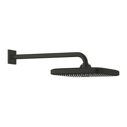 Shower head and arm matte black Grohe Tempesta 250 Cube square