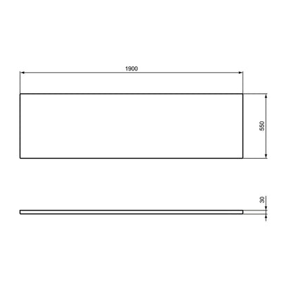Фронтален панел Ideal Standard i.life 190 см бял гланц