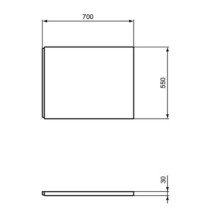 Латерален панел Ideal Standard i.life 70 см бял гланц