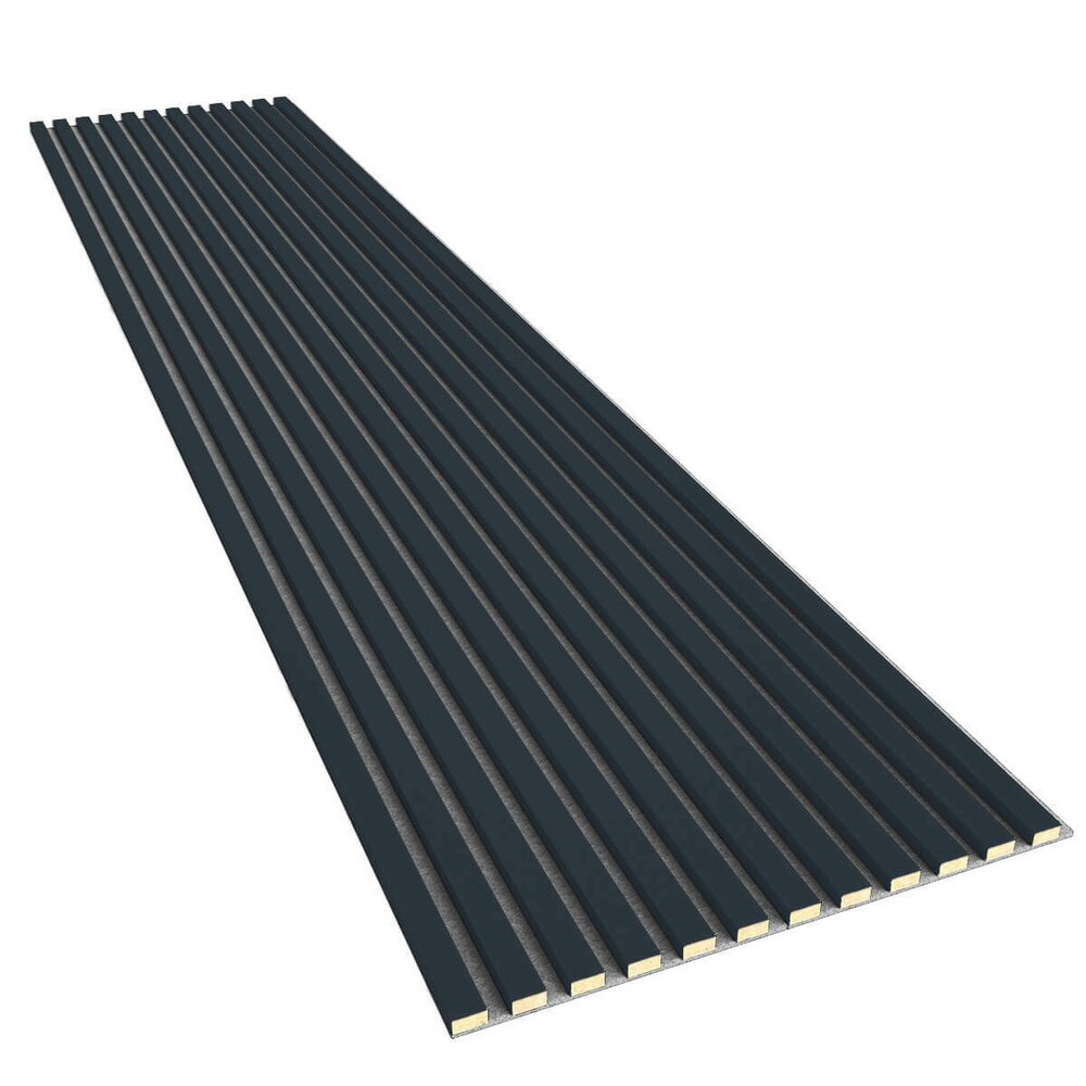 Decorative/Acoustic Slat Panel Lameo Mini Anthracite (Gray Felt) 30x275 cm