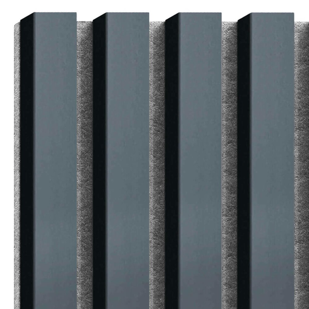 Decorative/Acoustic Slat Panel Lameo Mini Anthracite (Gray Felt) 30x275 cm