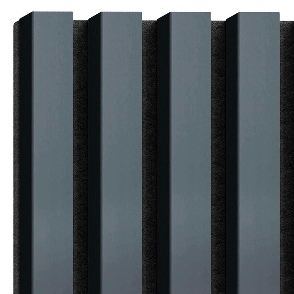 Декоративен/акустичен панел Lameo Mini от MDF, антрацит 30x275 см