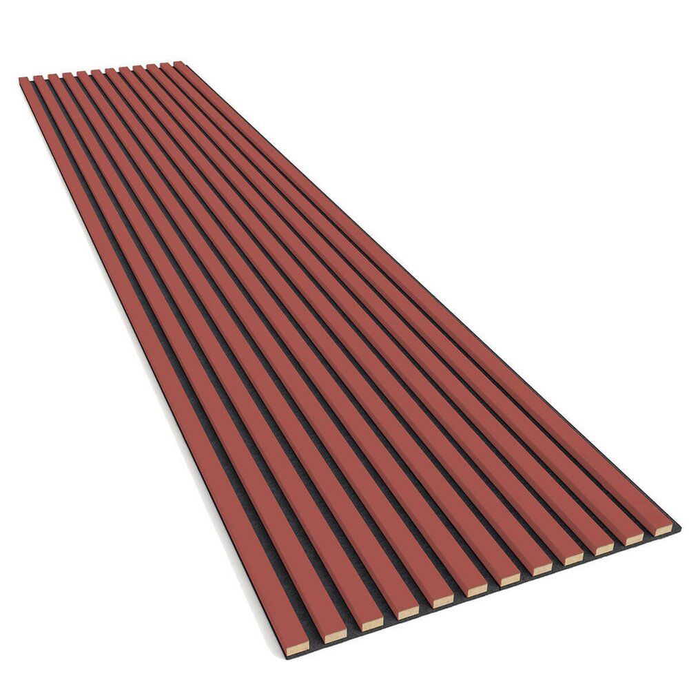 Декоративно/акустично рафтово пано Lameo Mini от MDF, коралово покритие 30x275 см