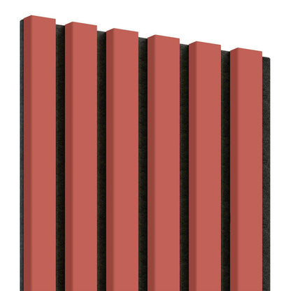 Декоративно/акустично рафтово пано Lameo Mini от MDF, коралово покритие 30x275 см